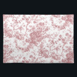 Elegantes Vintages, französisches Gravur-Toile-Ros Stofftischset<br><div class="desc">Elegantes und verziertes Vintages Jouy-Muster in Rosa und Weiß mit exotischen Blume,  Weinreben und Blättern,  verwoben mit Garland und Körben von Rose. Dieses Muster wurde um 1910 in der Smithsonian-Sammlung aus einem historischen französischen Textilfragment adaptiert. Muster sind hoch,  können aber nicht gekachelt werden.</div>