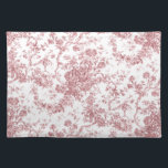 Elegantes Vintages, französisches Gravur-Toile-Ros Stofftischset<br><div class="desc">Elegantes und verziertes Vintages Jouy-Muster in Rosa und Weiß mit exotischen Blume,  Weinreben und Blättern,  verwoben mit Garland und Körben von Rose. Dieses Muster wurde um 1910 in der Smithsonian-Sammlung aus einem historischen französischen Textilfragment adaptiert. Muster sind hoch,  können aber nicht gekachelt werden.</div>