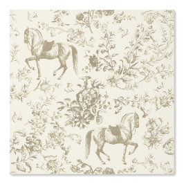 Elegantes, Vintages Gold Beige Pferdeblütenmuster Tapete