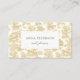 Elegantes Vintages Gold Beige Visitenkarte