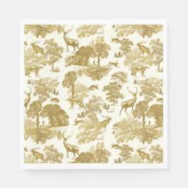 Elegantes Vintages Goldhandwerk Serviette