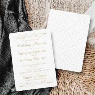 Elegantes Vintages Hochzeitsfest in der Probe Einladung