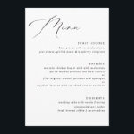 Elegantes Vintages Hochzeitsmenü Menükarte<br><div class="desc">Elegantes Vintage Wedding Menu: Dieses Vintage kalligraphische Hochzeitsmenü bietet elegante Kalligraphie und Schriftart.</div>