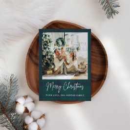 Elegantes Vintages Kariertes Foto Weihnachten