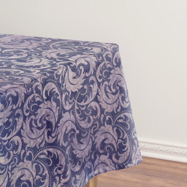 Elegantes, Vintages Lila Damask-Muster Tischdecke (Beispiel)