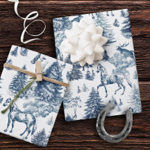 Elegantes Vintages Pferd Snowy Winter Wonderland