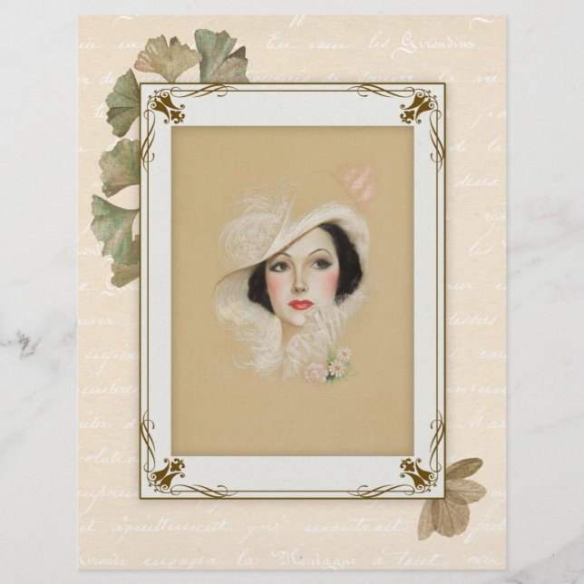 Elegantes Vintages Portait Scrapbook (Vorderseite)