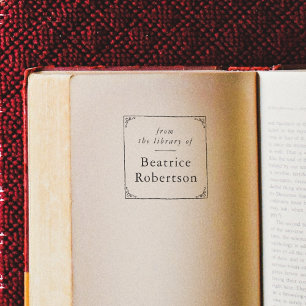 Elegantes Vintages Rahmenbuch aus der Bibliothek v Gummistempel