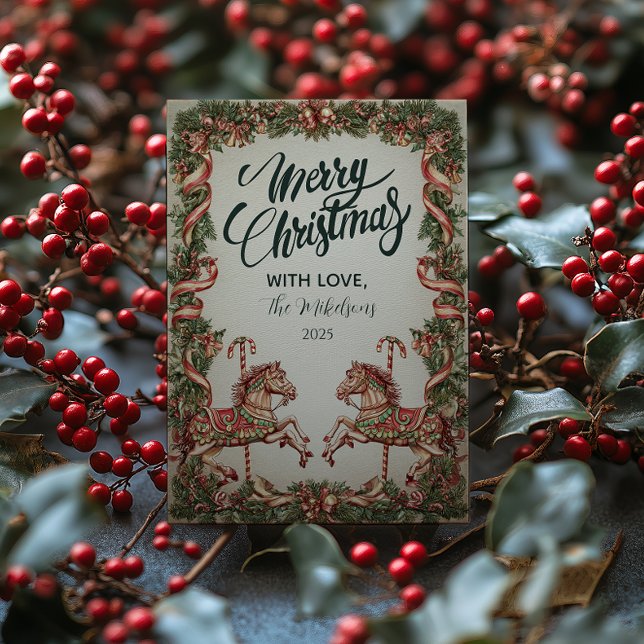 Elegantes Vintages Rocking Horse Weihnachten (Von Creator hochgeladen)