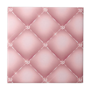 Elegantes Vintages rosa Diamantschlauchmuster Fliese