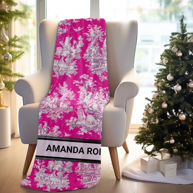 Elegantes Vintages Rosa Magenta Fleecedecke (Von Creator hochgeladen)