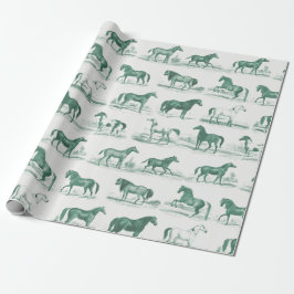 Elegantes Vintages Rustikales Rustikales Reittoil Geschenkpapier