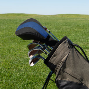 Elegantes Vintages schwarz-blaues Leder Golf Headcover