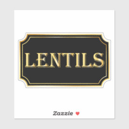 Elegantes Vintages Schwarz-Gold-Pantry-Label Aufkleber
