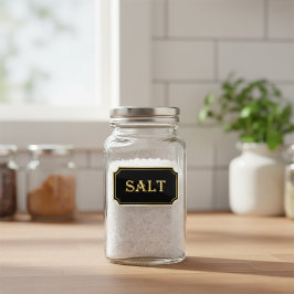 Elegantes Vintages Schwarz-Gold-Pantry-Label Aufkleber