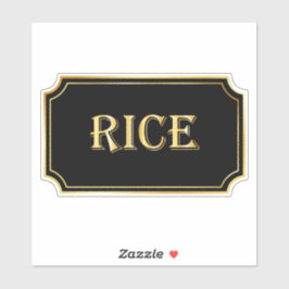 Elegantes Vintages Schwarz-Gold-Pantry-Label Aufkleber