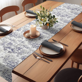 Elegantes, Vintages Schwarz-Tolles-Monogramm Kurzer Tischläufer