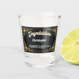 Elegantes Vintages schwarzes Schnapsglas