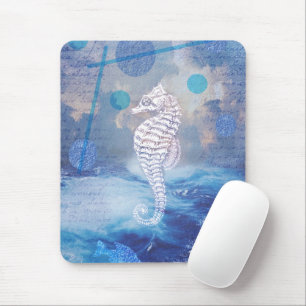 Elegantes Vintages Seepferd Mousepad