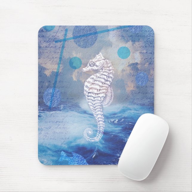 Elegantes Vintages Seepferd Mousepad (Mit Mouse)