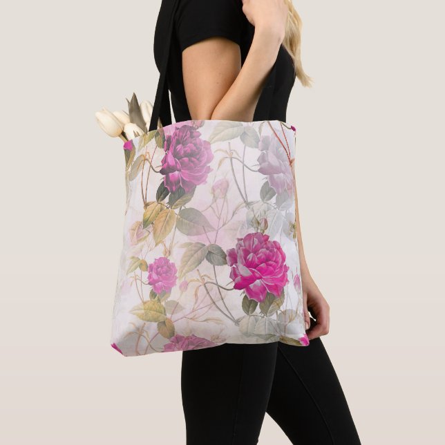 Elegantes Vintages Shabby Chic Lila Rose Tasche (Von Nahem)
