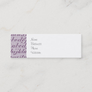 Elegantes Vintages Skript-Typografie-Beschriften Mini Visitenkarte