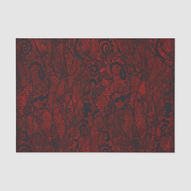 Elegantes Vintages Spitzenpapier Seidenpapier (Vorderseite)