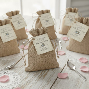 Elegantes Vintages Tea Party BRAUTPARTY Geschenkanhänger