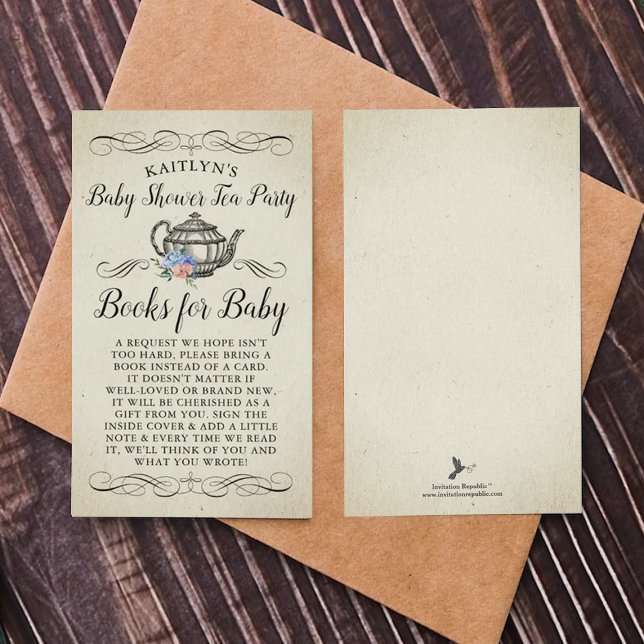 Elegantes Vintages Tea Party | Buchanfrage Begleitkarte (Von Creator hochgeladen)