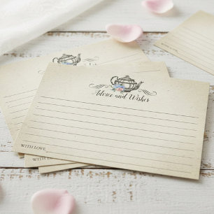 Elegantes Vintages Tea Party Hinweiskarte