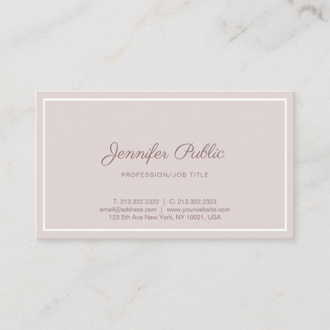 Elegantes Vintages Template Beruflich Visitenkarte (Vorderseite)