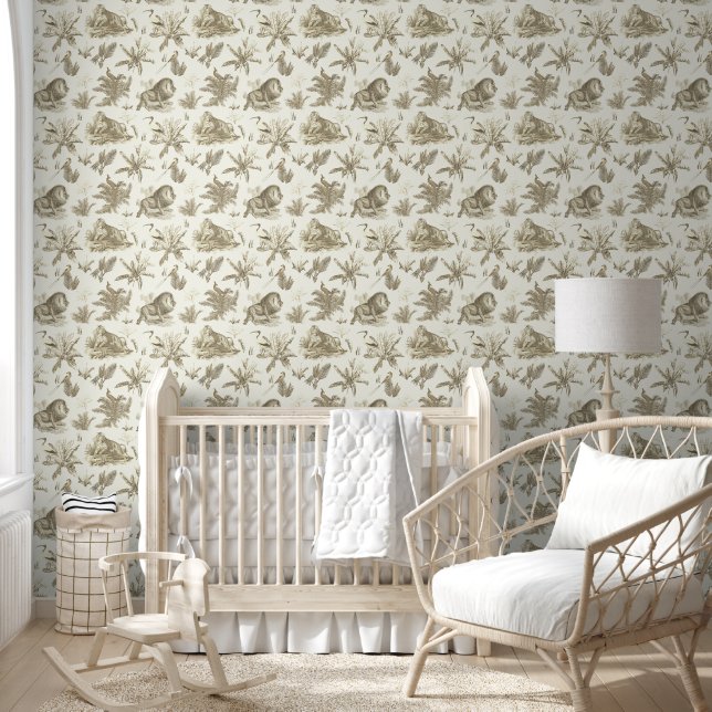 Elegantes Vintages Tropentiertoil Tapete (Kinder)