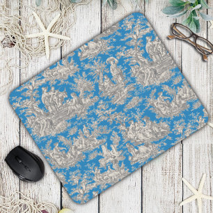 Elegantes Vintages türkisfarbenes Toile de jouy Mousepad