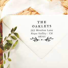 Elegantes Vintages Wappen Rücksendeadresse Gummistempel