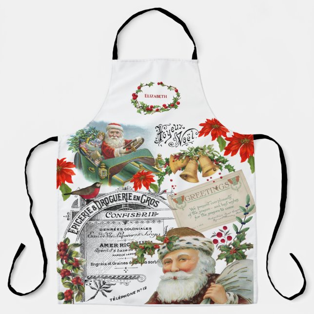 Elegantes Vintages Weihnachtsfest Schürze (Vorderseite)