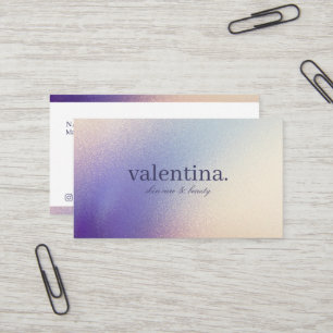 Elegantes Violet & Champagner Glitzer Beauty Makeu Visitenkarte