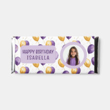 Elegantes Violet Imitats Gold Balloons Foto