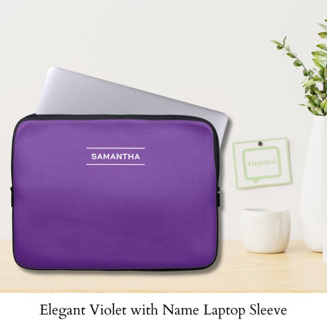 Elegantes Violet mit dem Namen Laptop-Sieb Laptopschutzhülle (Von Creator hochgeladen)