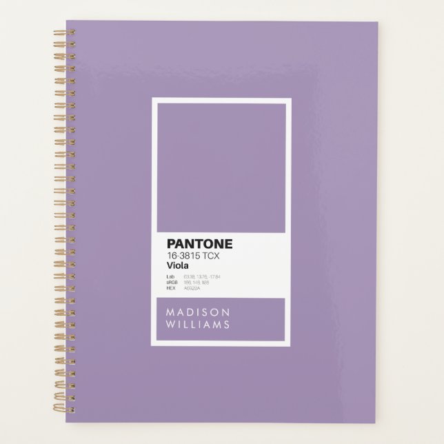 Elegantes Violet Spiral Notebook | Benutzerdefinie Planer (Vorderseite)