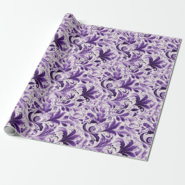 Elegantes Violett und violette Blumen Geschenkpapier