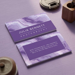 Elegantes violettes Geode Visitenkarte