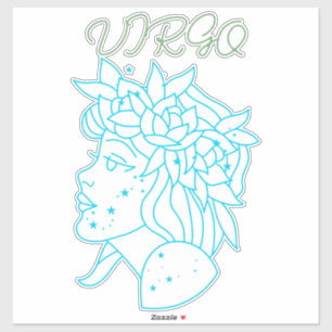 Elegantes Virgo-Sternzeichen-T-Shirt Astrologie-Ge Aufkleber