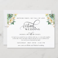 Elegantes Virtual Wedding Inv. Weiß und Honey