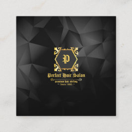 Elegantes Visitenkarte-Schönheits-Salon-Luxus-Gold Quadratische Visitenkarte