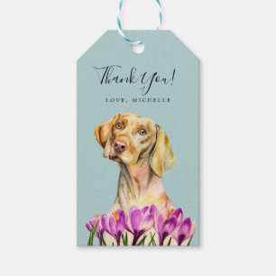 Elegantes Vizsla HundeAquarell danken Ihnen Geschenkanhänger