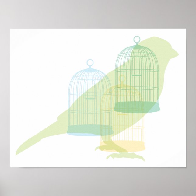 Elegantes Vogeldesign Poster (Vorne)