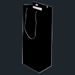 Elegantes Vollschwarz Geschenktüte Für Weinflaschen<br><div class="desc">Schwarz</div>