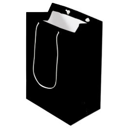 Elegantes Vollschwarz Mittlere Geschenktüte