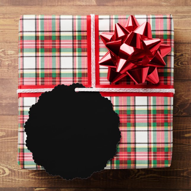 Elegantes Vollschwarz Ornament Karte (Insitu (Geschenk))