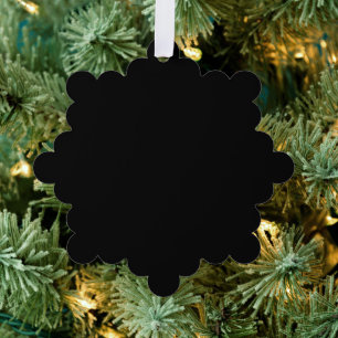 Elegantes Vollschwarz Ornament Karte